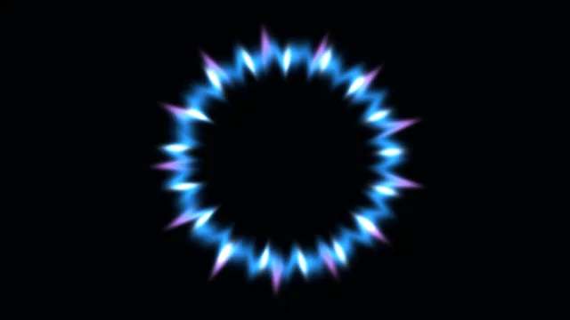 Electric blue ring with violet points — blue ring wallpaper at 3840x2160