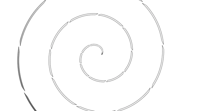 White spiral rings across a black field — white spiral wallpaper at 3840x2160