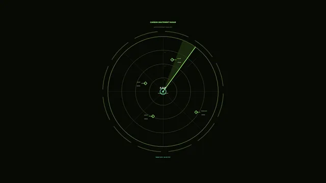 Green radar diagram on a black field — radar wallpaper at 3840x2160