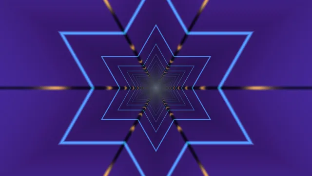 Blue geometric tunnel in violet symmetry — geometric tunnel wallpaper at 3840x2160